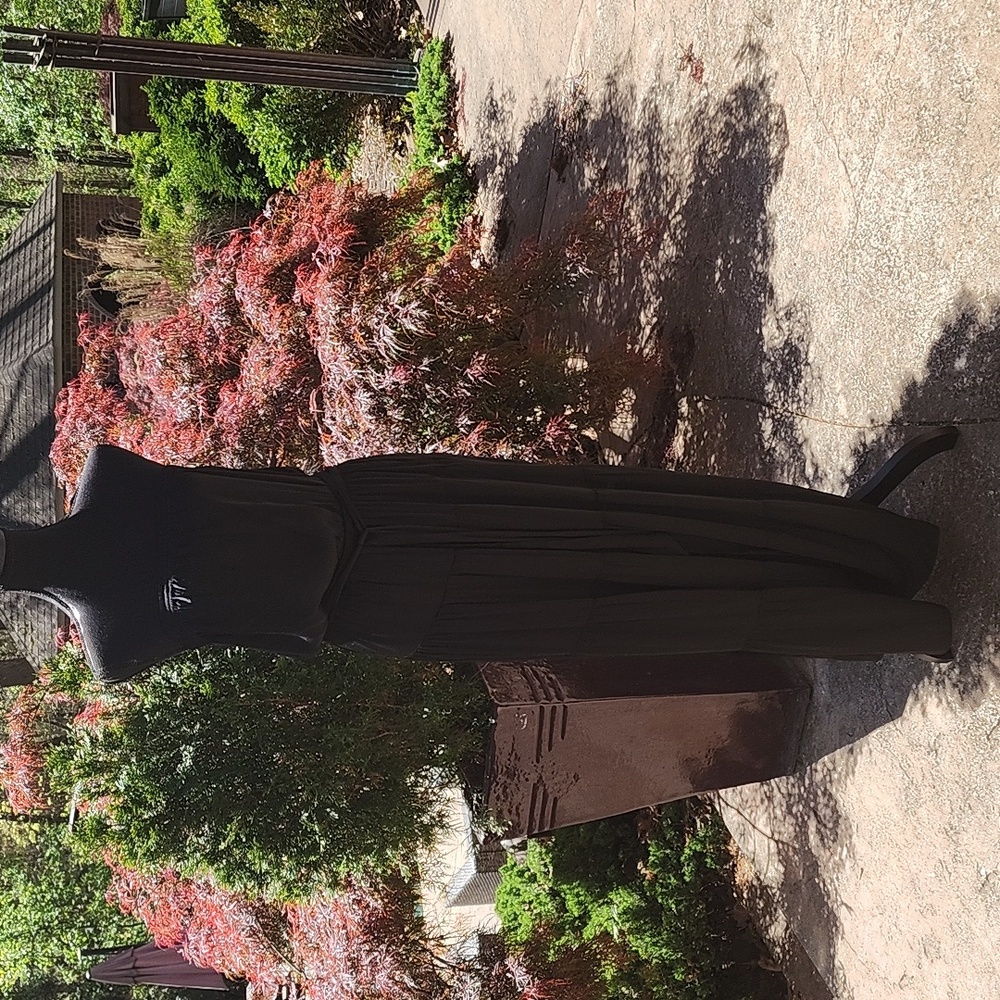 NWT Tiered Maxi Black Strapless Dress Naked Zebra Medium